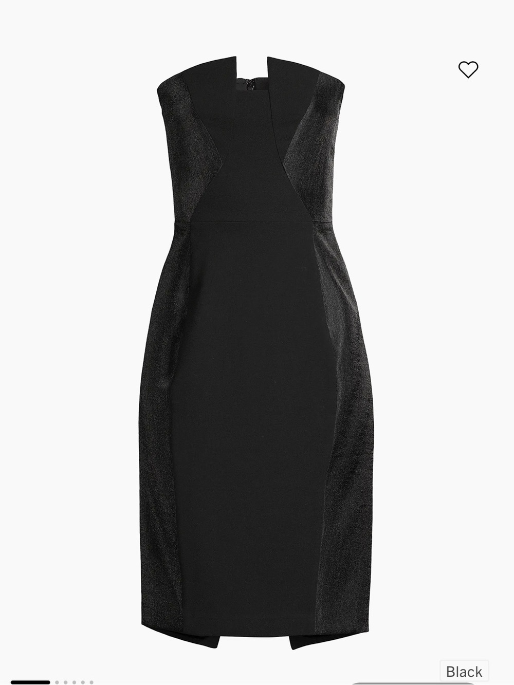Black Halo Strapless Black Sheath Dress